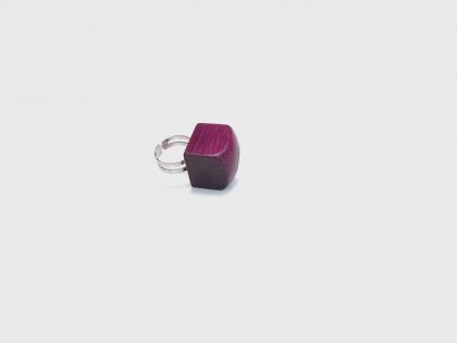 Purpleheart cube ring