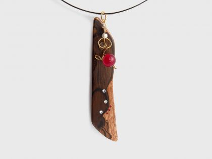 Walnut necklace NS2 with swarovski