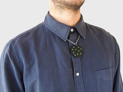 Planet black necklace