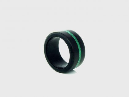 Malachite ebony ring