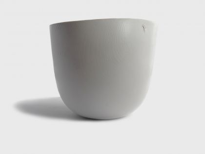 White ash vase