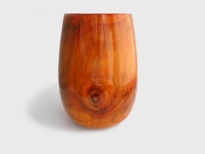 Orange norfolk pine vase