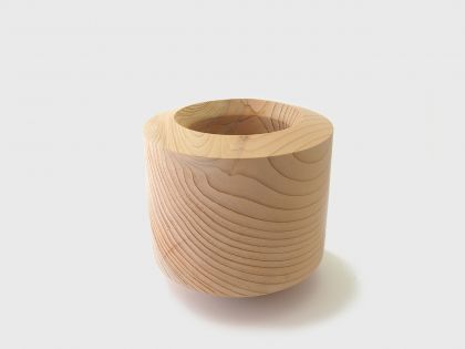 Vaso cedro geometrico