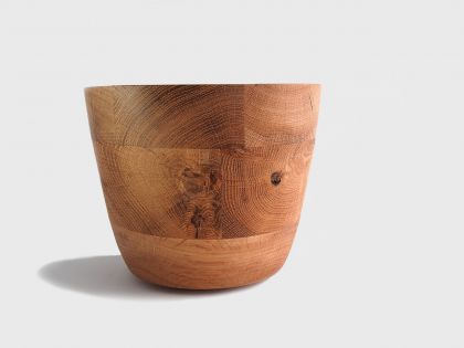 Segmented oak vase S2
