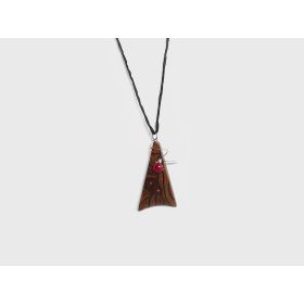 collana noce triangolo seta swarovski perla rossa ruggero pallaoro