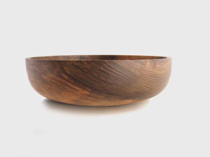 Low walnut bowl