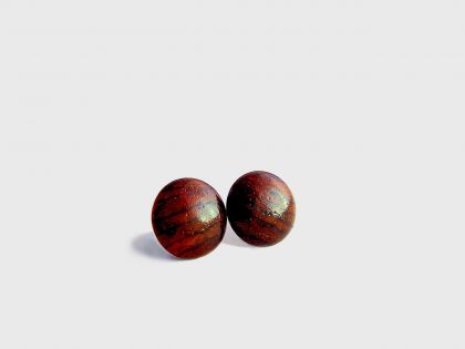 Orecchini a bottoncino cocobolo