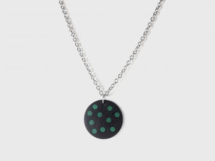 Planet black necklace
