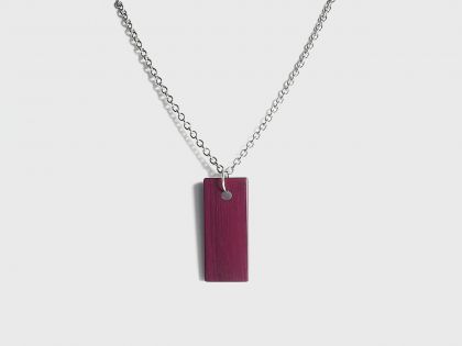 Flat necklace purpleheart