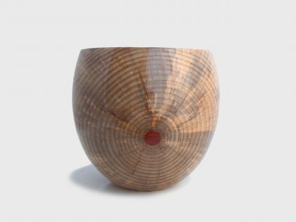 Norfolk pine vase with cocobolo